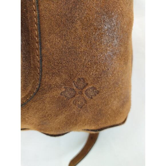 Patricia Nash Casape Burnished Cognac Suede Drawstring Backpack - MSRP $199 main image 8